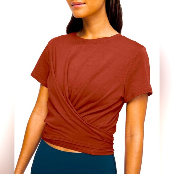 Lululemon short sleeve tie crop top - Picture 8 of 8
